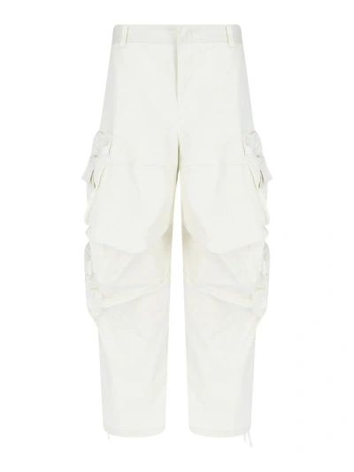 Diesel Cargo Wide Trousers In White