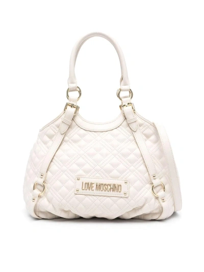 Love Moschino Quilted Bag In White