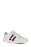 Geox Jaysen Low Top Sneaker In White/ Silver