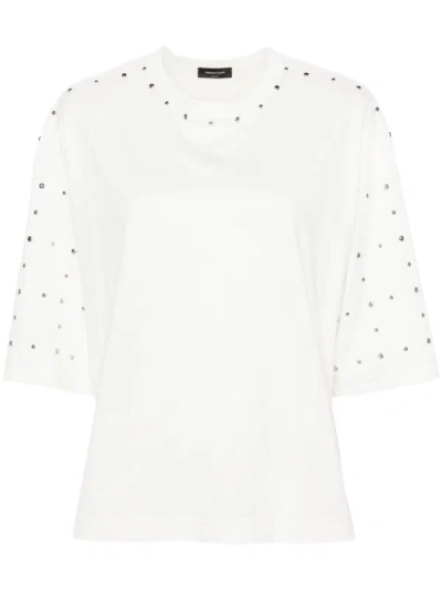 Fabiana Filippi T-shirt With Studs In Blanco