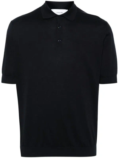 Lardini Short-sleeve Polo Shirt In Black