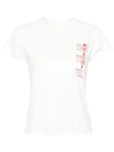Mm6 Maison Margiela Characteristic Numbers T-shirt In White