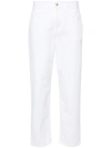 Moncler Mom Fit Straight Leg Logo Jeans In White
