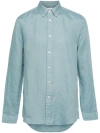 Paul Smith Slim-fit Light Blue Linen Shirt In Blue