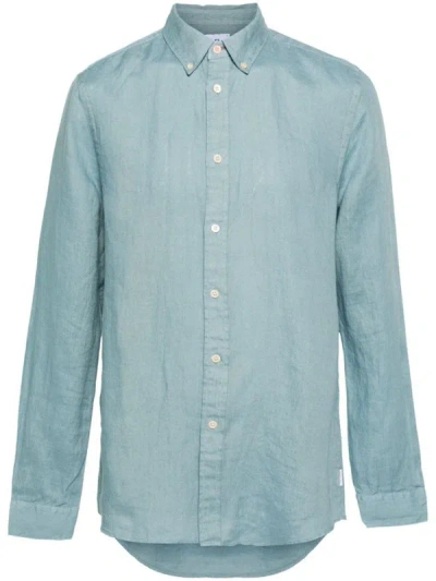 Paul Smith Slim-fit Light Blue Linen Shirt