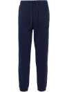 Polo Ralph Lauren Casual Cotton Trousers With Adjustable Drawstring And Elastic Cuffs In Blue