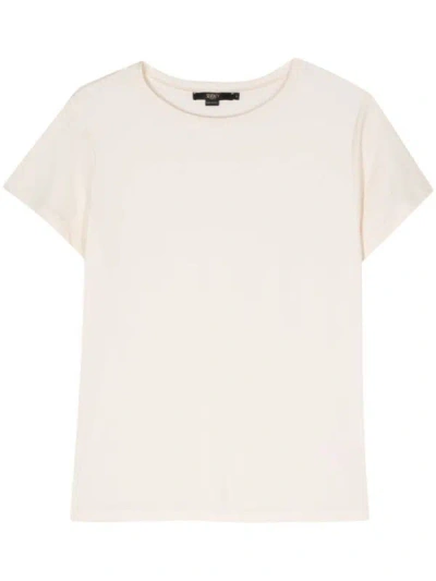 Seventy Round-neck Panelled T-shirt In White