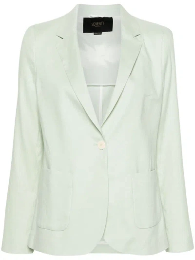 Seventy Notched-lapels Single-breasted Blazer In Green