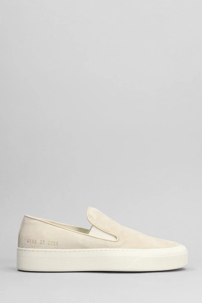 Common Projects Trainers In Beige Suede