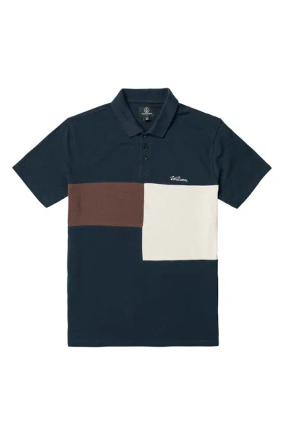 Volcom Stoney Baloney Polo Short Sleeve Shirt - Navy