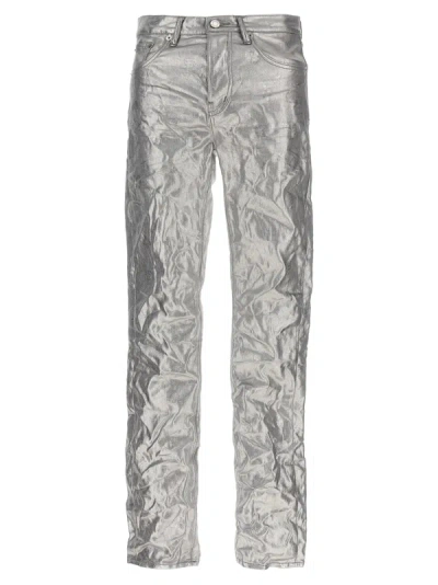 Purple Men's Metallic Monogram Jeans