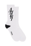 Amiri Stack Logo-jacquard Ribbed Cotton-blend Socks In Multicolor
