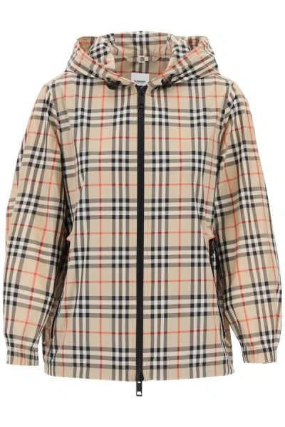 BURBERRY BURBERRY EVERTON TARTAN WINDBREAKER JACKET WOMEN