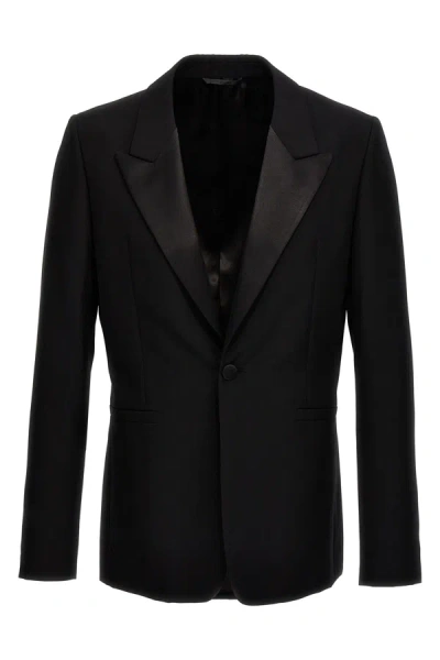 Givenchy Peak-lapel Single-breasted Wool Blazer In Black