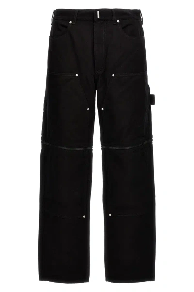 Givenchy Carpenter Zip-off Relaxed-fit Jeans In Black