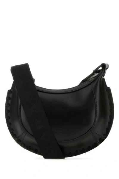 Isabel Marant Oskan Moon Suede Shoulder Bag In Black