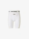 Acne Studios White Paneled Shorts In Elastic Waist