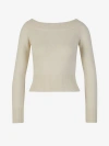 Alexander Mcqueen Wool And Casmere Sweater In Ivori