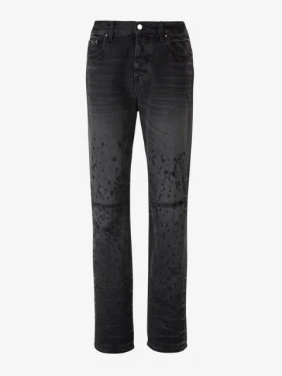 Amiri Straight Cotton Jeans In Negre