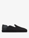 Christian Louboutin Varsi Espadon Collapsible-heel Logo-jacquard Canvas And Leather Espadrilles In Negre