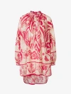F.R.S. - FOR RESTLESS SLEEPERS F.R.S. - FOR RESTLESS SLEEPERS FLORAL MOTIF CAFTAN MINI DRESS