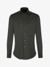 Fray Cotton Shirt In Verd Fosc