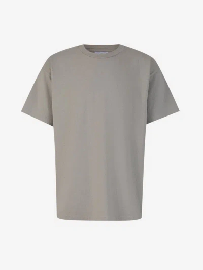 John Elliott Plain Cotton T-shirt In Gris Pedra