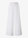 Max Mara Gary High-waist Wide-leg Trousers In Blanc