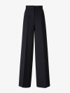Max Mara Mid-rise Wide Leg Trousers In Blau Nit
