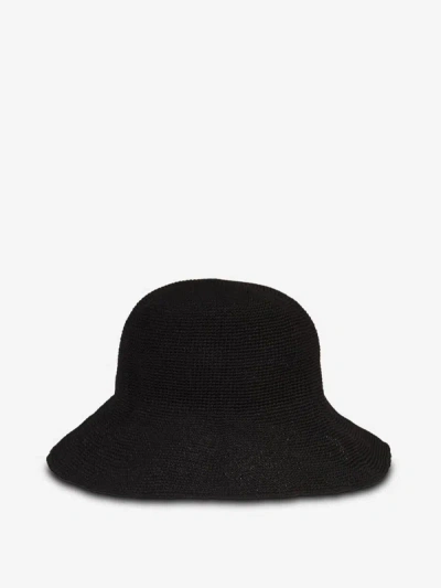 Totême Plain Raffia Hat In Negre
