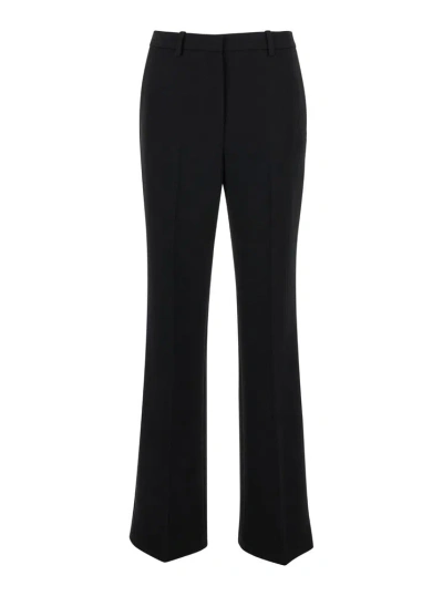 Theory Pressed-crease Trousers In Black