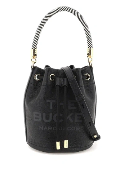 Marc Jacobs The Leather Bucket Bag In Black