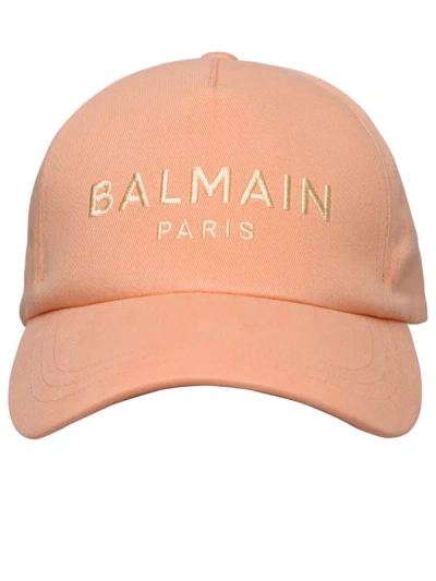 BALMAIN BALMAIN ORANGE COTTON HAT