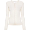 Lemaire Long-sleeve Ribbed Top In Neutrals
