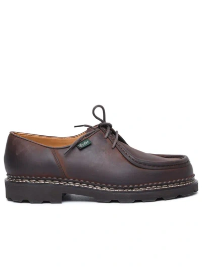 PARABOOT PARABOOT 'MICHAEL' BROWN LEATHER DERBY SHOES