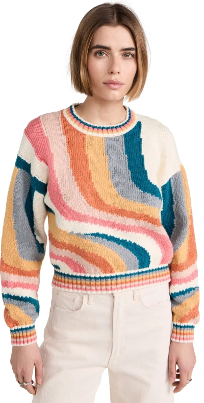 Mother The Itsy Crop Jumper Pullover In Multicolor