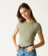 Michael Stars Fallon Shine Tee In Olive