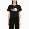 THE NORTH FACE BLACK COTTON CROPPED T-SHIRT WITH LOGO