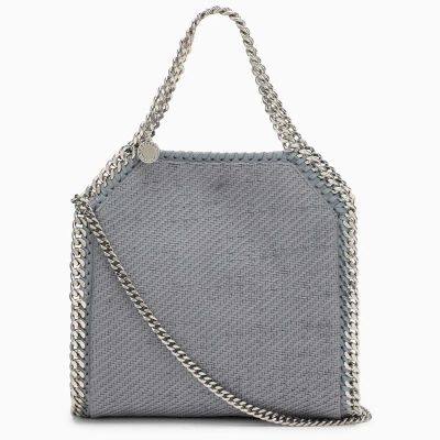 Stella Mccartney Light Grey Falabella Mini Bag In Light Blue