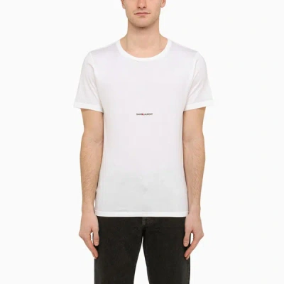 Saint Laurent Logo T-shirt In White