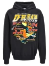 Bluemarble Hoodie 'motorcycle' Graphic Print In Black