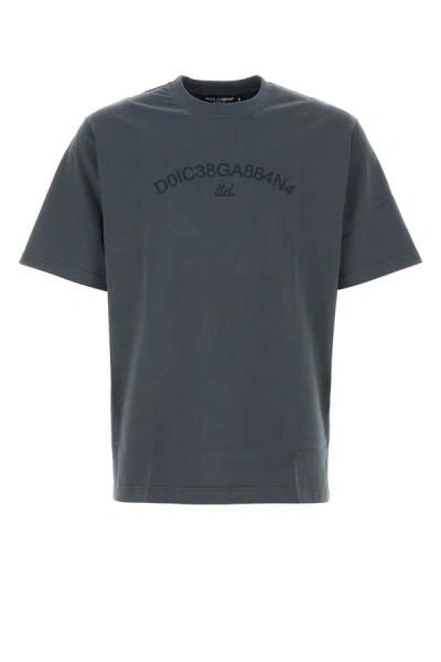 Dolce & Gabbana Man T-shirt M/corta Giro In Gray