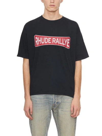 Rhude Rallye Logo-print T-shirt In Black