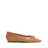 Schutz Arissa Nappa Leather Flat In Nude Iii