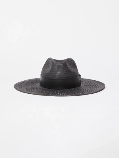 Max Mara Paper Yarn Hat In Black