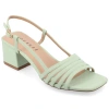 Journee Collection Shayana Block Heel Slingback Sandal In Green