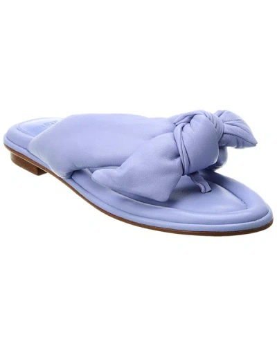 Alexandre Birman Soft Clarita Leather Sandal In Blue