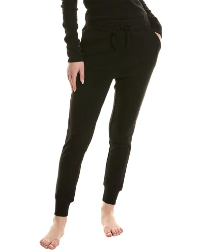 Rachel Parcell Waffle Fitted Jogger Pant In Black