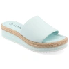 Journee Collection Rosey Wedge Sandal In Blue