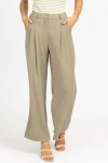 Fore Pintuck Pleated Trouser In Olive In Green